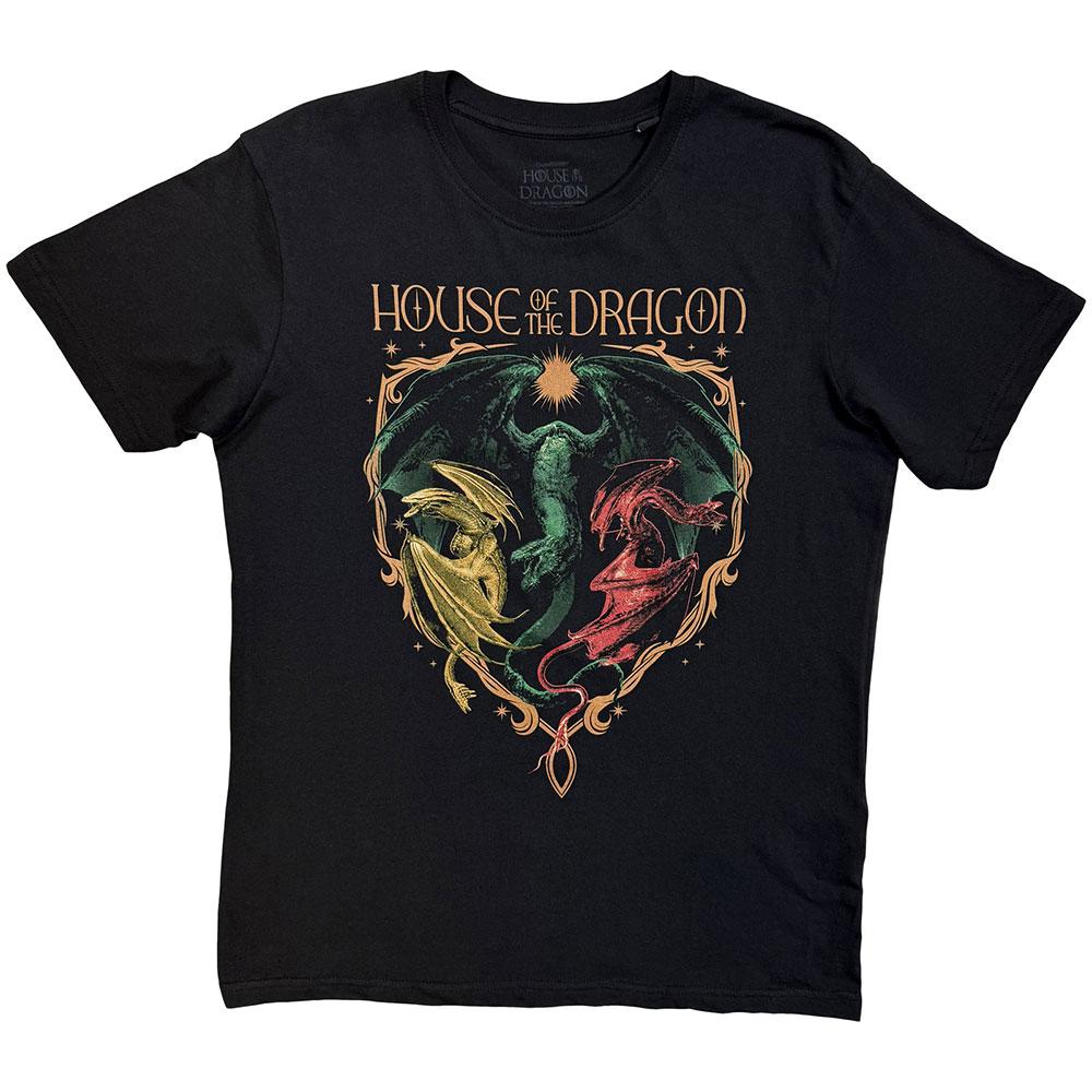 House of the Dragon - Dragon Crest Mens Tshirt - Black